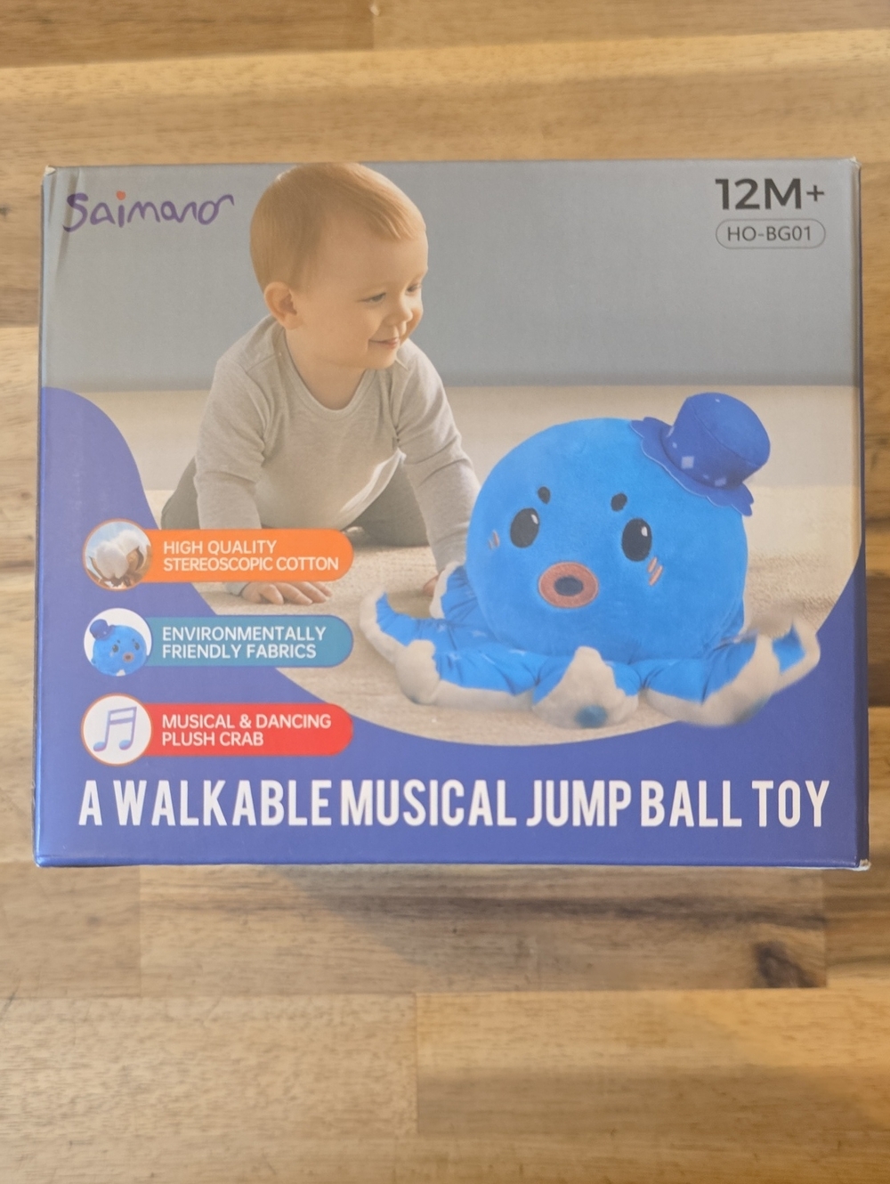 Blue Walkable Musical Jump Ball Toy